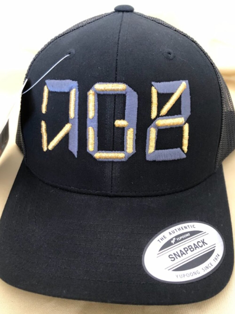 VGK 702 Black with Blue/Gold Thread Snapback Hats!